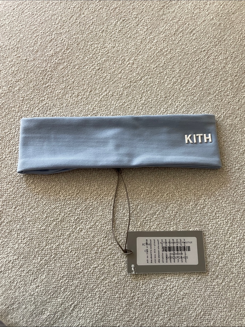 Kith Pale Blue Stretch Logo Headband